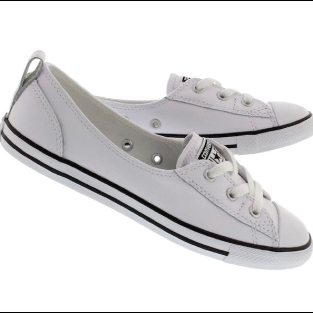Converse ballet lace white sneakers